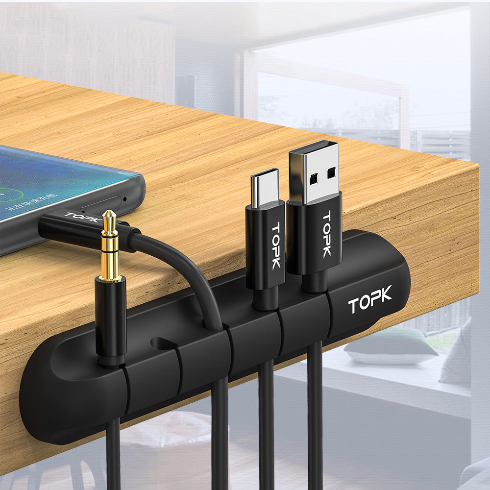 Keep Your Cables Tidy with Our Silicone USB Cable Winder Organizer Clips