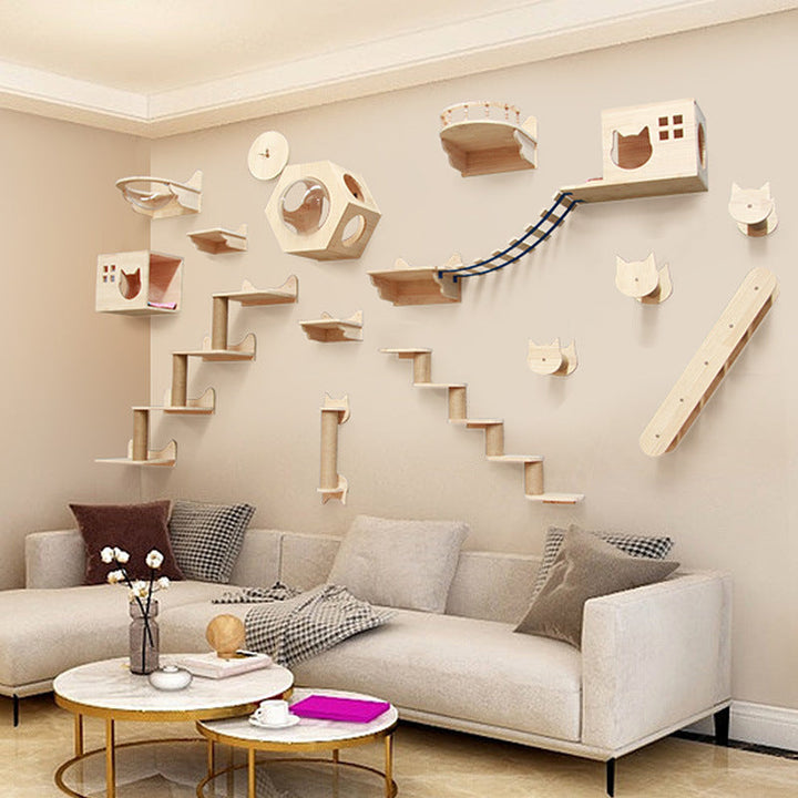 Why Your Cat Needs a Solid Wood Wall-Mounted Climbing Platform